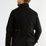 Herren Wachsjacke in Schwarz – Bild 3