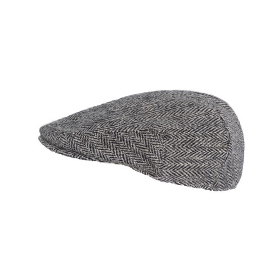 Flat Cap 601 Harris Tweed Grijs Visgraat – Bild 4