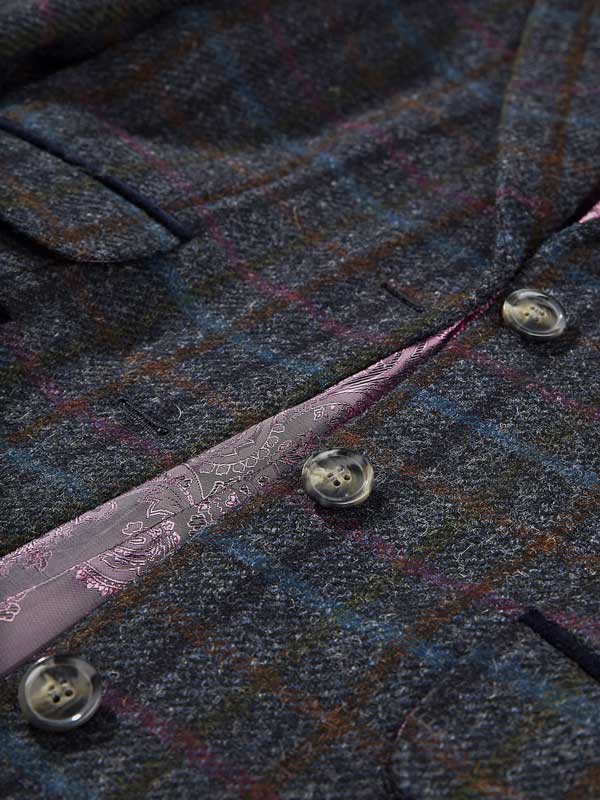 Tori 3/4 Damen Mantel Marineblau Multi Check – Bild 5