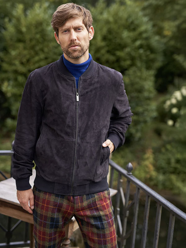 Lederen_Blouson__bomber_jack_Donker_Blauw