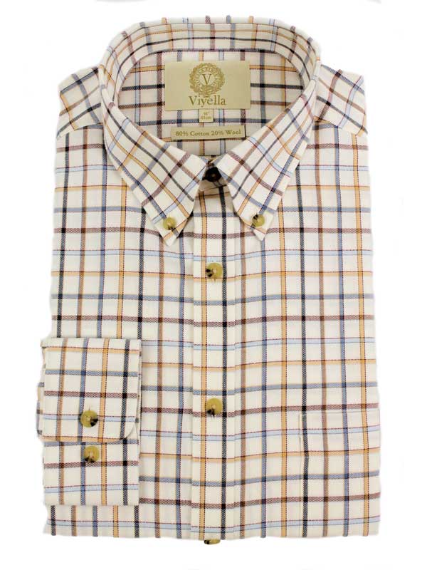Viyella_Shirt__Tattersall_Blauw_Bruin