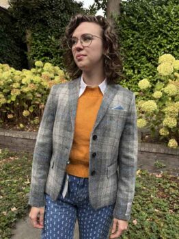 Harris Tweed Damenjacke Ladiesclub im Queen-Karo-Muster