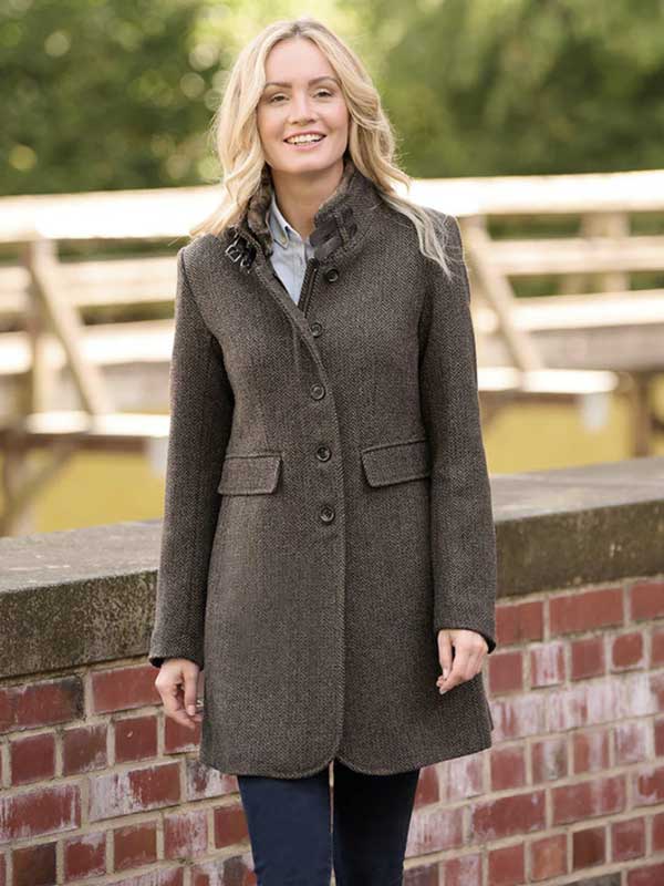 Wellington__Tweed_damesjas_Green_Hill_Visgraat