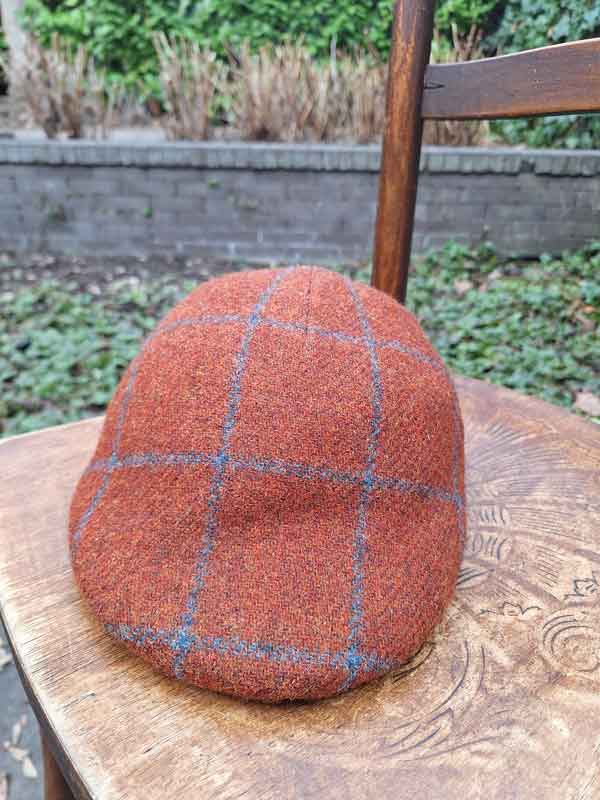 Harris_Tweed_Flat_Cap_Henry_In_Rust_Overcheck Harris_Tweed_Flat_Cap_Henry_In_Rust_Overcheck