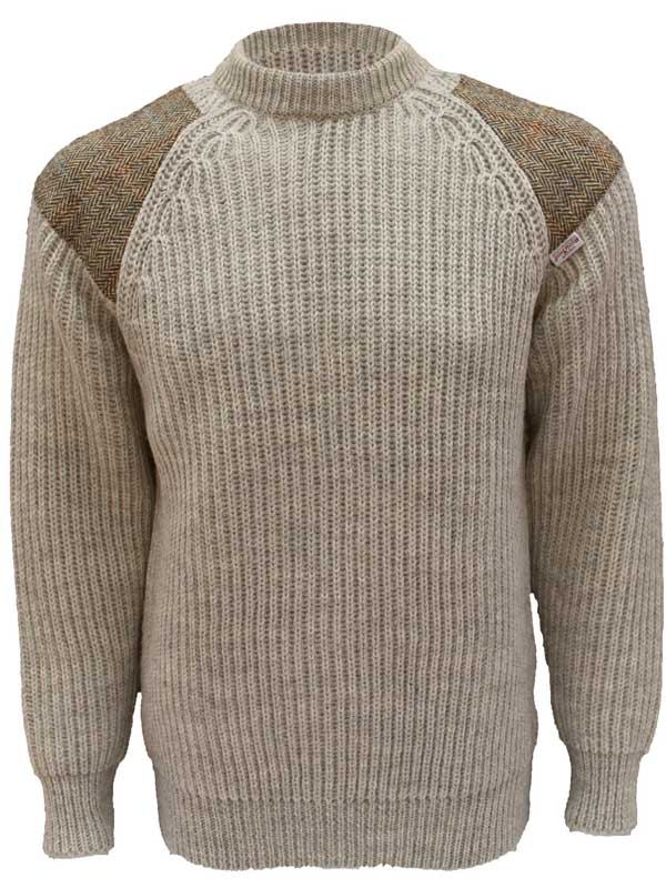 Chunky_Crew_Neck_Sweater_With_Harris_Tweed_Patches_Light_Grey_Welsh