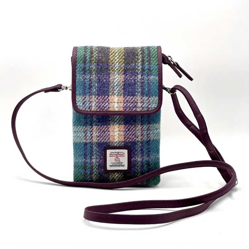 Harris_Tweed_Mini_Crossbody_Bag_in_Green_Purple_Plaid_1