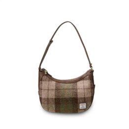 Harris Tweed Schultertasche, Modell Ellon, Islander, Kastanientartan