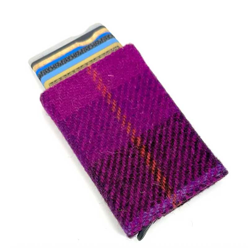 Harris_Tweed_Pop_Up_Card_Holder_In_Purple_Check