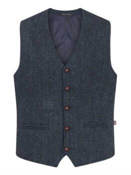 Harris Tweed Dalston Weste Mitternachtsblau