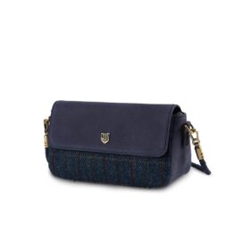 Harris Tweed Clutch, The Caithness, Islander, Navy Over-Check