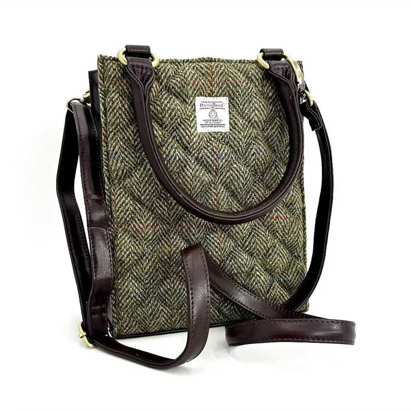 Harris Tweed Quilt Mini Tote Bag in Country Green – Bild 6
