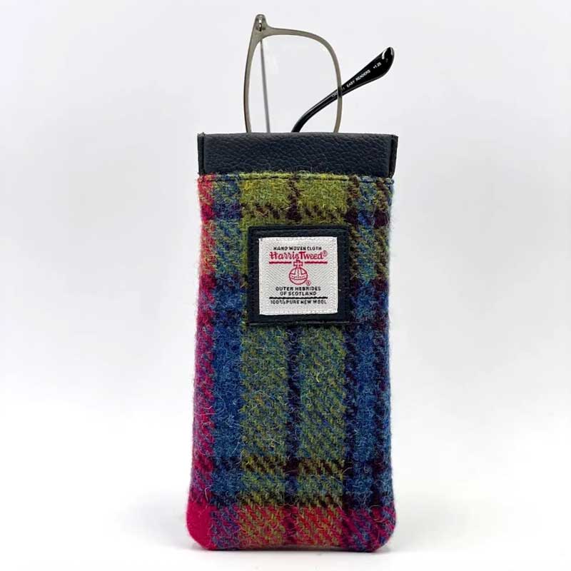 Harris_Tweed_Glasses_Sleeve_in_Blue_Pink_Check