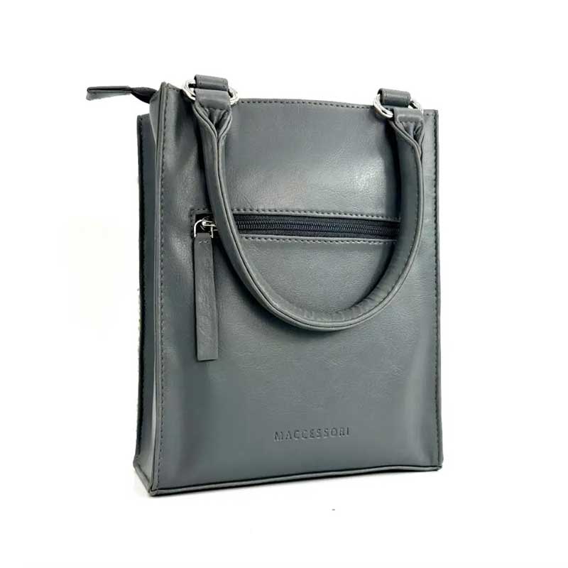 Harris Tweed Stepp-Mini-Tragetasche in Türkis Fischgrätmuster – Bild 4