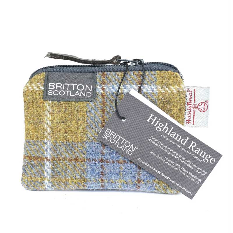 Harris_Tweed_Highland_Card_Purse_Mustard_Plaid