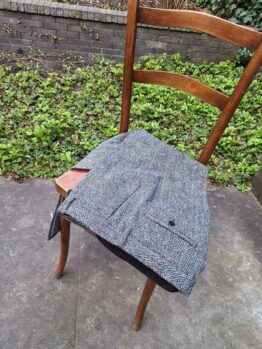 Harris Tweed Hose ''Mr. Miller " Im Black Herringbone