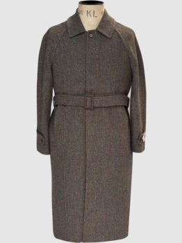 Harris Tweed Raglan-Mantel, Braun