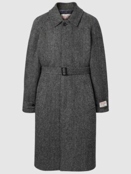 Harris Tweed Raglan-Mantel, Anthrazit